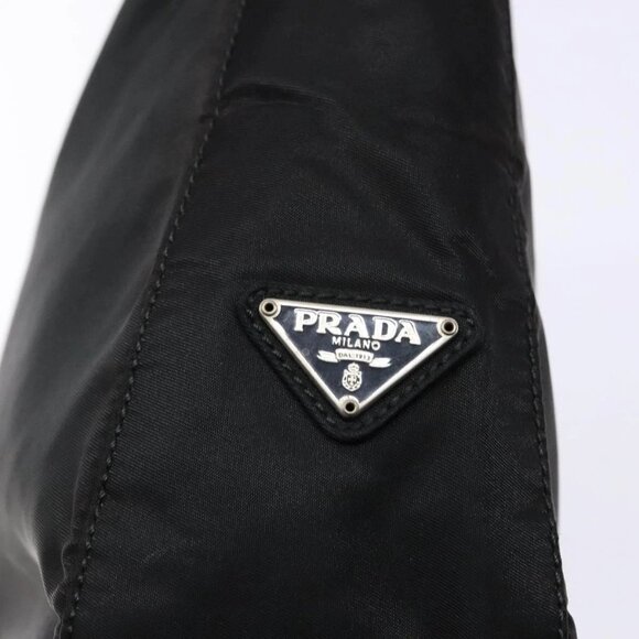 PRADA Shoulder Bag Nylon Black Silver Auth - Picture 13 of 16